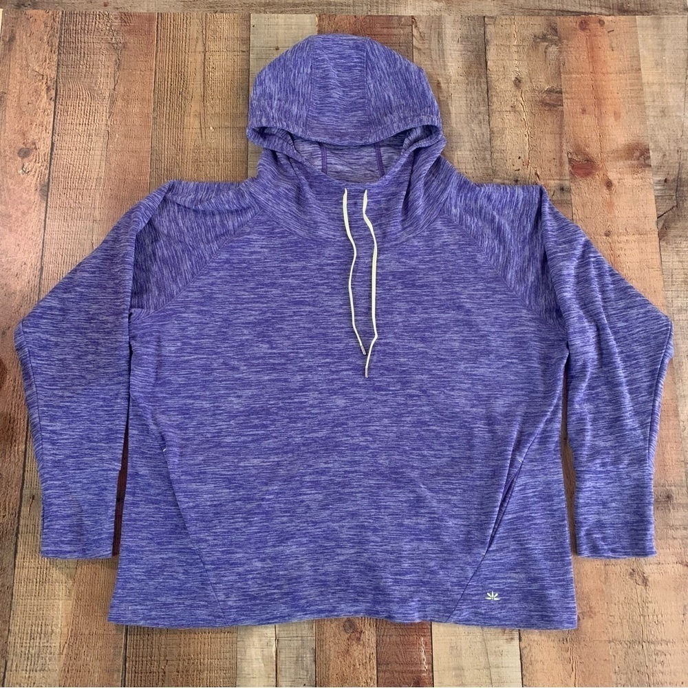 Lukka womens athletic workout hooded sweatshirt hoodie in purple -XXL